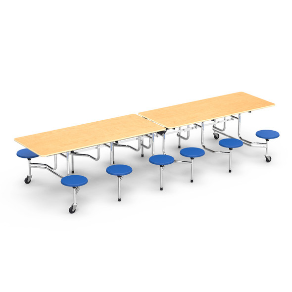 Virco MTS Series 12' Mobile Stool Table