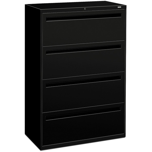 HON 700 Series 4-Drawer 36" W Lateral File w Lock 19 1/4" D