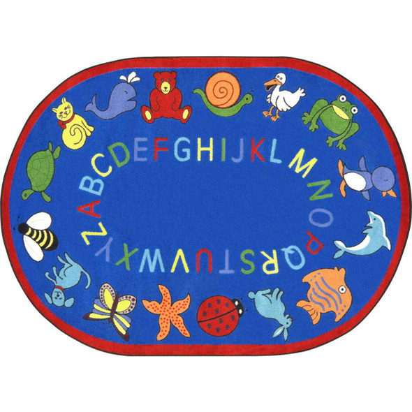 Joy Carpets ABC Animals Blue Rug