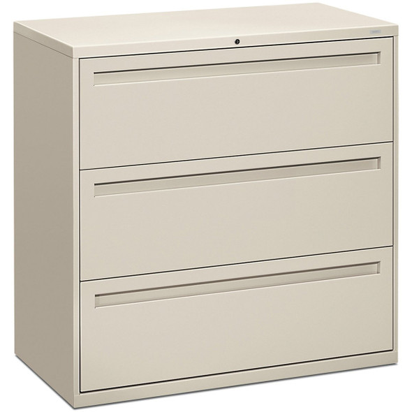 HON 700 Series 3-Drawer 42" W Lateral File w Lock 19 1/4" D