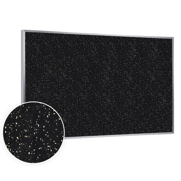 Ghent 4'x10' Aluminum Frame Recycled Rubber Bulletin Board