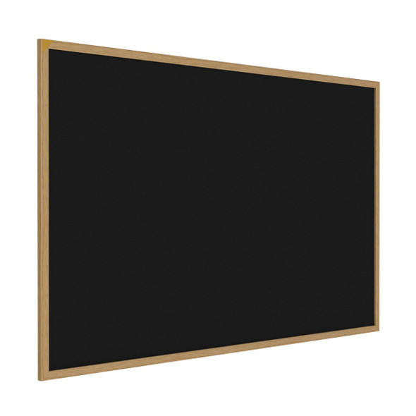 Ghent 3'x4' Wood Frame, Oak Finish Recycled Rubber Bulletin Board