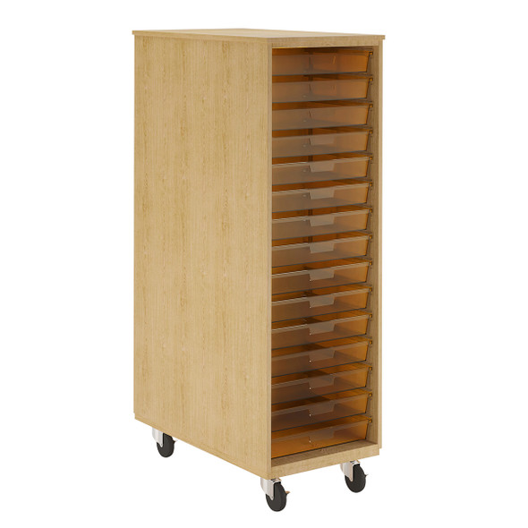 Diversified Spaces Duo Mobile Tote Storage 66-1/2"H w Oak Finish
