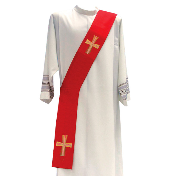 Solivari Deacon Stole w Flared Cross 100% Polyester