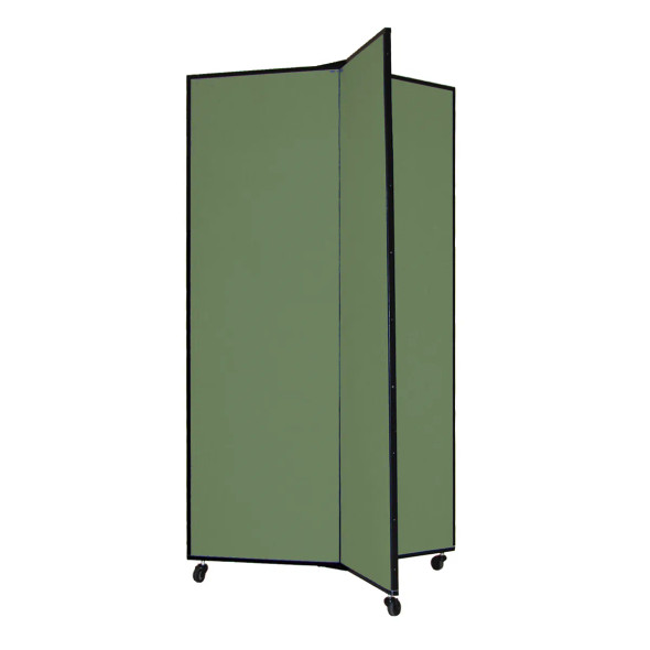 Screenflex Three-Panel Mobile Display Tower 5' 9"H