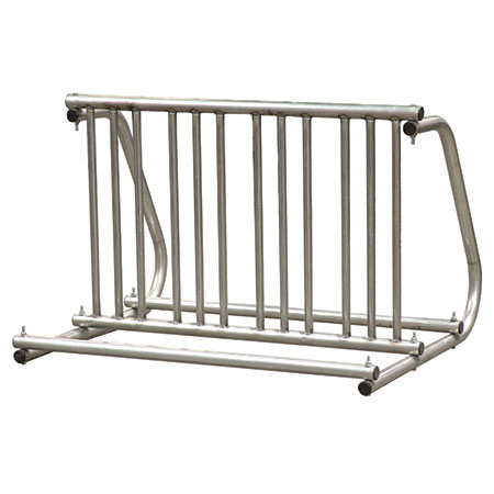 Leisure Craft D-Frame Bike Rack 96" Galvanized Double-Sided Holds 14 Bikes