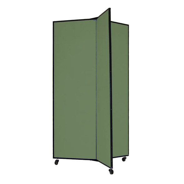 Screenflex Three-Panel Mobile Display Tower 5' 9"H