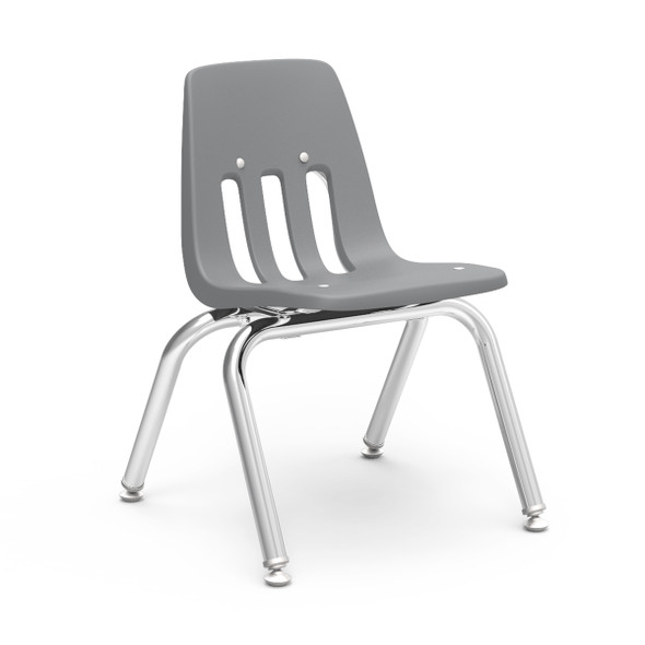 Virco 9000 Series 12" Chair, Graphite Seat, Chrome Frame