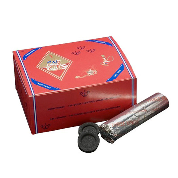 Three Kings Quick-Lite Charcoal 100/Bx