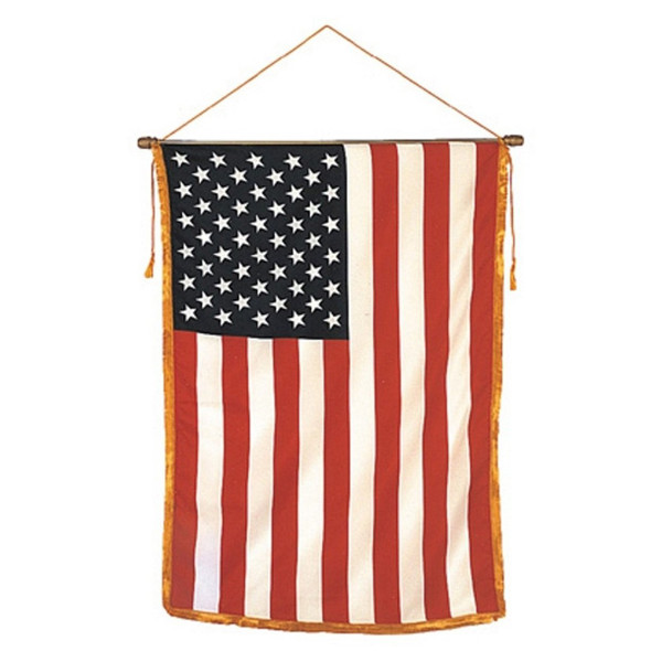 Annin Empire Brand Classroom US Banner w Fringe 16"x24"