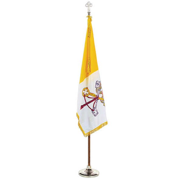 Annin Papal Flag Fringed w Stand 3'x5'