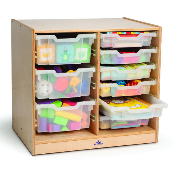 Whitney Brothers Clear Tray Double Storage Cabinet