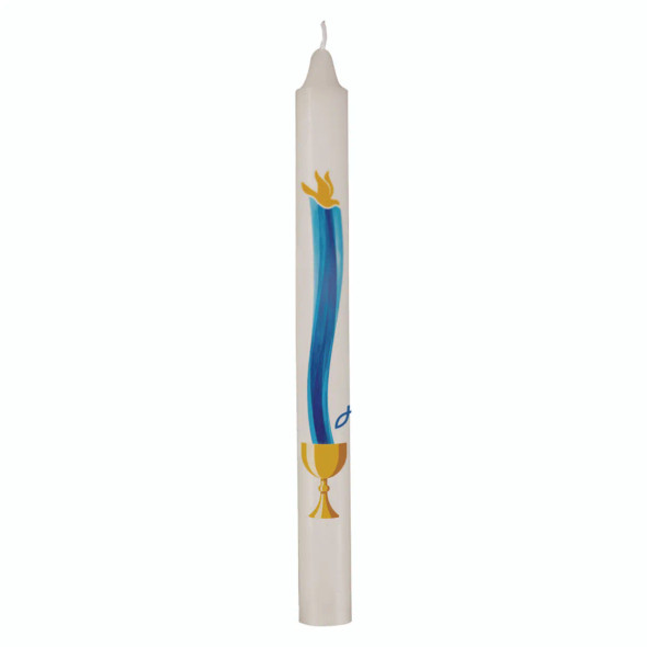 Root Baptismal Candle "Dove & Chalice"