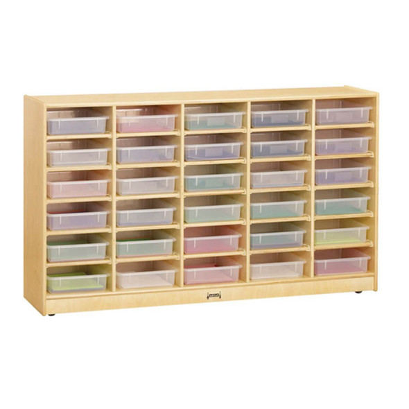 Jonti-Craft Mobile Storage Unit w 30 Clear Trays