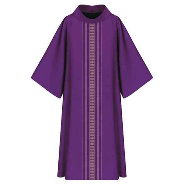 Slabbinck Dalmatic In Brugia Fabric Purple - 53" Long