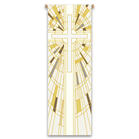 Slabbinck Banner Cross Mosaic White 39 3/8"x118"