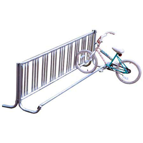Leisure Craft J-Frame Bike Rack 120" Galvanized Single-Sided Holds 9 Bikes