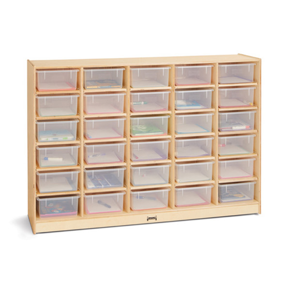 Jonti-Craft 30 Tub Mobile Storage w Clear Tubs
