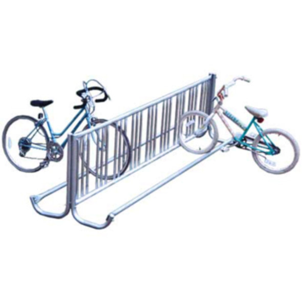 Leisure Craft J-Frame Bike Rack 60" Galvanized Double-Sided Holds 8 Bikes