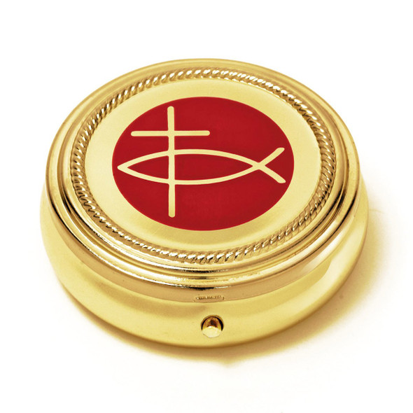 Sudbury Brass Ichthus Cross Pyx - 3/Pk