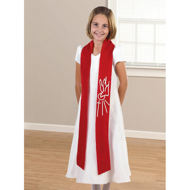 Murphy Confirmation Stole 4" x 70" - Descending Dove 3/Pk