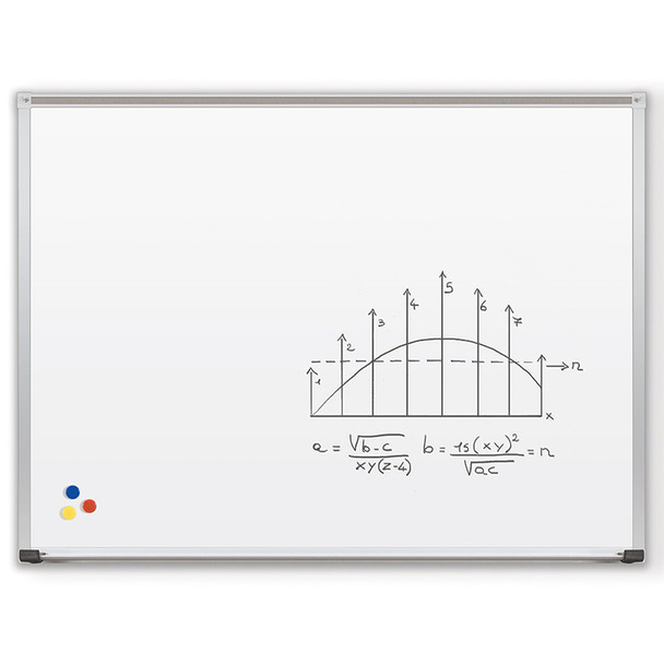 MooreCo 4' x 8' Porcelain Steel Whiteboard w Deluxe Aluminum Trim