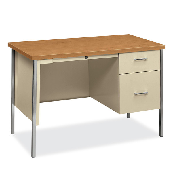 HON 340002R Right Pedestal Desk, Harvest/Putty