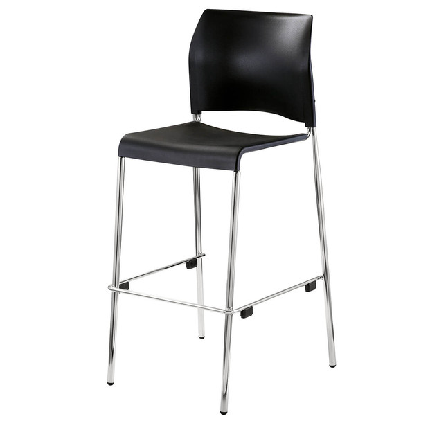 NPS 8800 Series Cafetorium Black Poly Seat Stool 30" Seat Ht