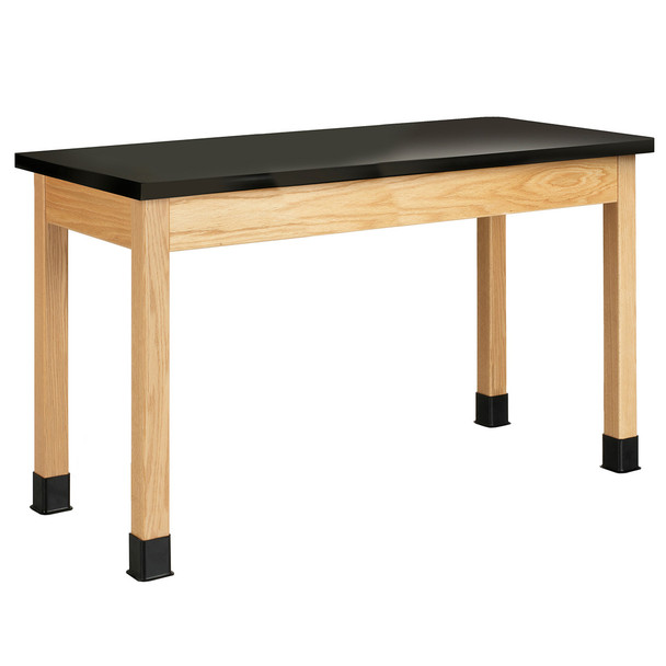 Diversified Spaces 54"W x 24"D Wooden Leg Table w ChemGuard Top