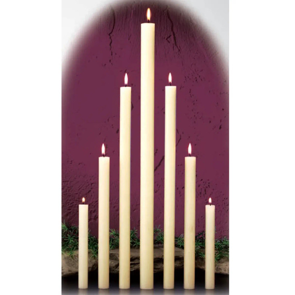 Dadant Altar Candle 51% BWX 1-1/4"x12" 12/Ct Plain End