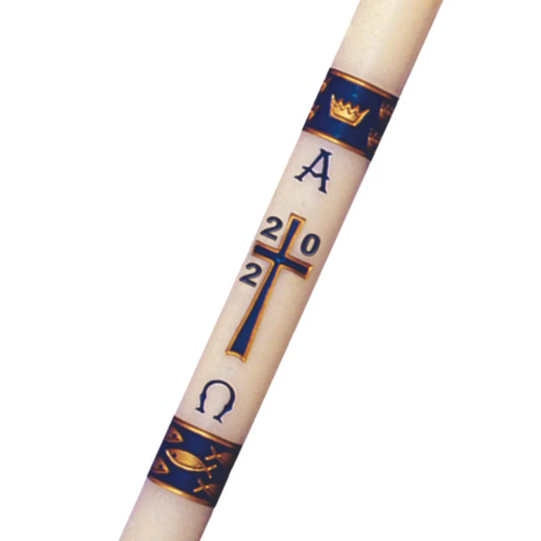 Dadant Paschal Candle Gloria Dark Blue 2" x 39"