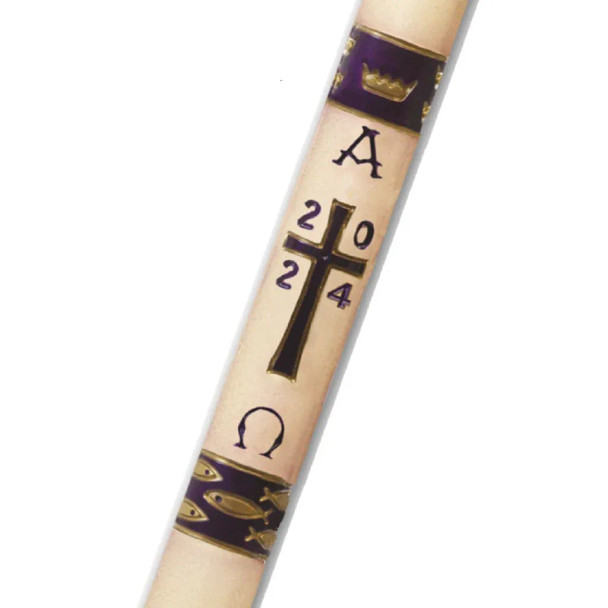 Dadant Paschal Candle Gloria Purple 2-1/2" x 48"