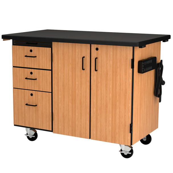 NPS Mobile Science Cabinet w External Drawers & Pegboard