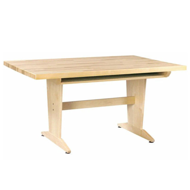 Diversified Spaces 60"x42" Perspective Table w Butcher Block Top