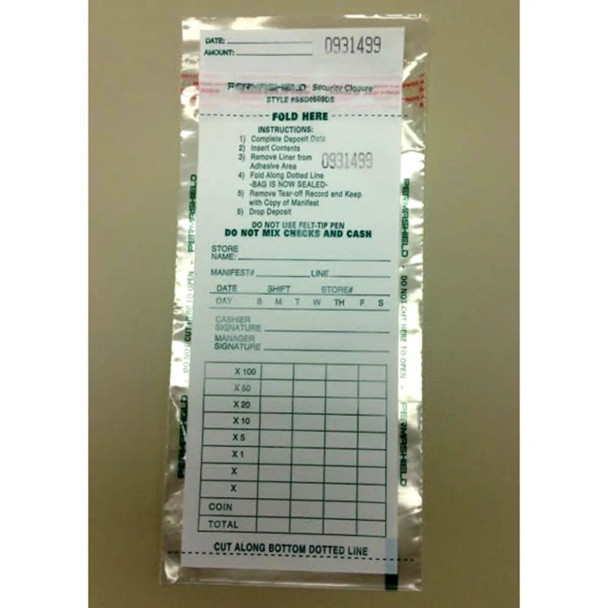 US Bank Drop Safe Bags 5"x9" 1000/Bx