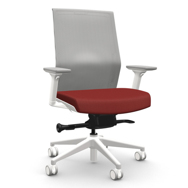 AMQ ZILO Chair - White Backrest, White Base