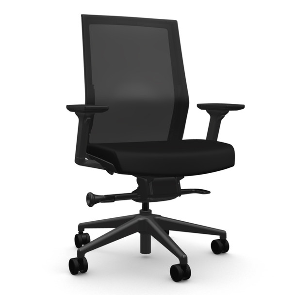 AMQ ZILO Chair - Black Backrest, Black Base