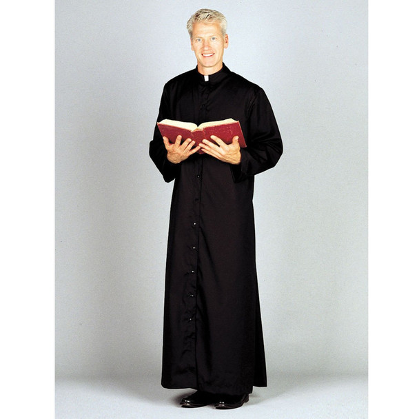 Abbey Priest Cassock Comfort Cut Poly/Cotton Snap Front