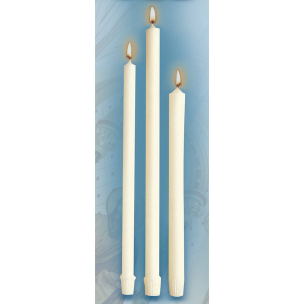 Emkay Altar Candle 51% Beeswax 7/8"x12-5/8" 24/Ct Self Fitting End