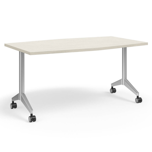 KI Pirouette Fixed-Top Double Chevron Table w Casters 36" x 72"