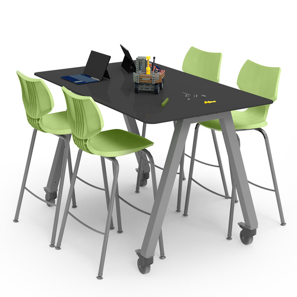 Smith System Planner Studio Science Table w Trespa TopLab, 36x60", 40"H, Casters