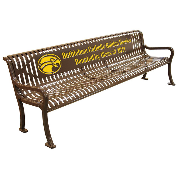 Leisure Craft 6' Multicolor Roll Formed Personalized Bench