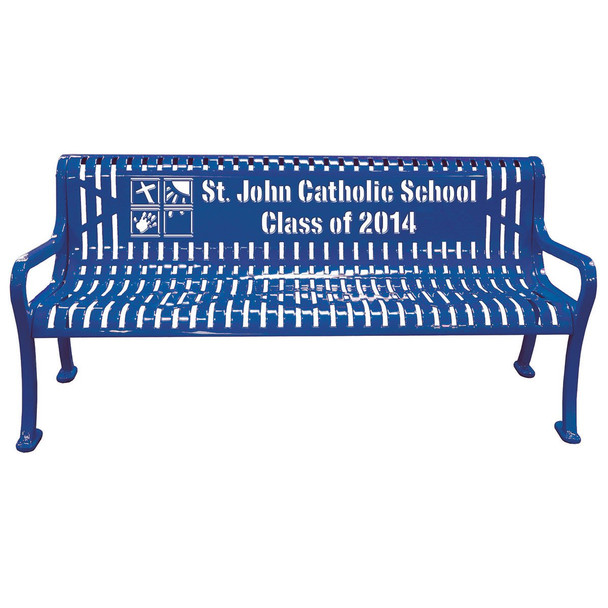 Leisure Craft 6' Roll Formed Personalized Bench