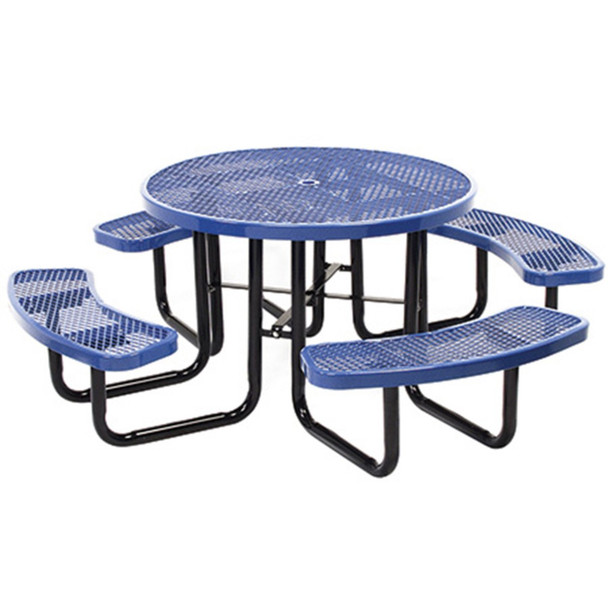 Leisure Craft 46" Round Portable Expanded Metal Table