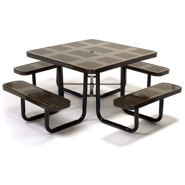 Leisure Craft 46" Square Perforated Surface Mount Table