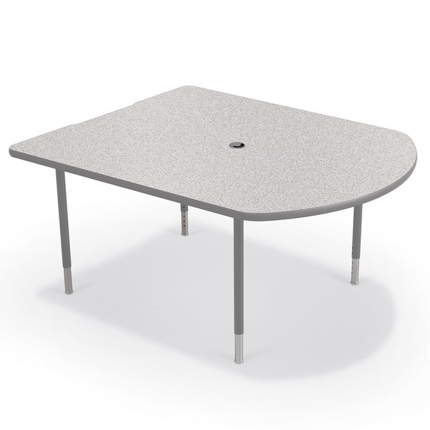 MooreCo MediaSpace Table-Small with Platinum Legs