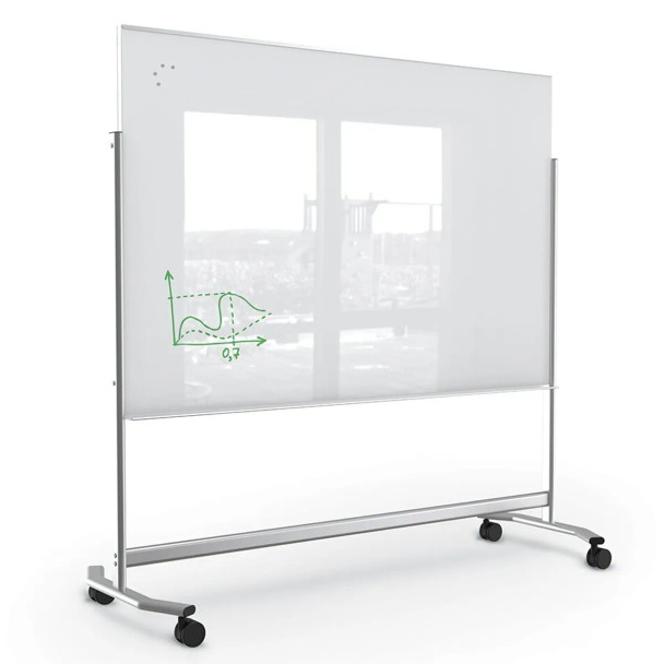 MooreCo 4'x6' Visionary Mobile Magnetic Glass Board