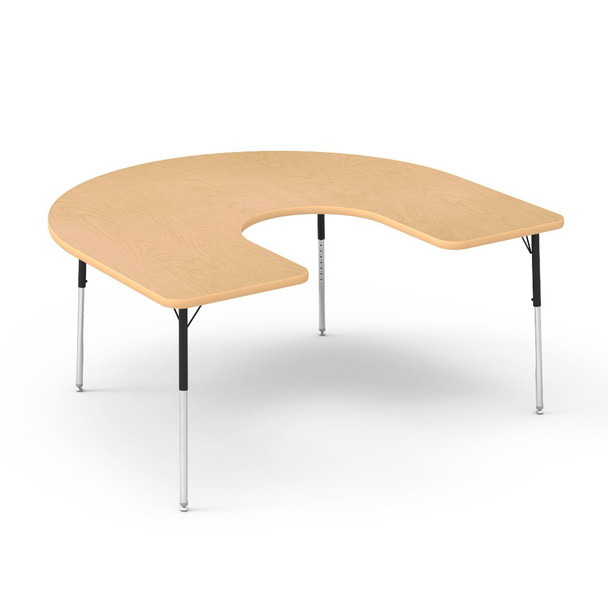 Virco 4000 Series 60" x 66" Horseshoe Activity Table 22" - 30" H