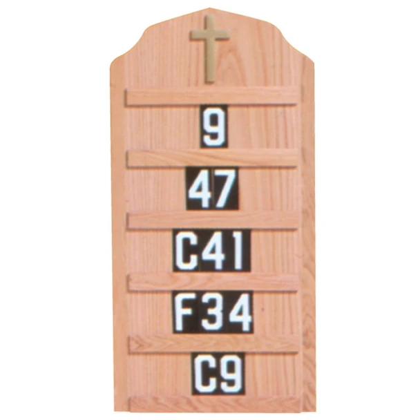 Woerner 4296T Hanging Hymn Board