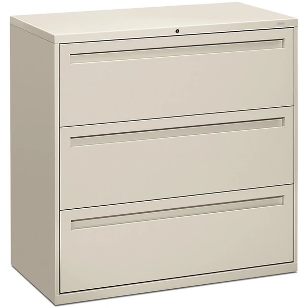 HON 700 Series 3-Drawer 42" W Lateral File w Lock 19 1/4" D